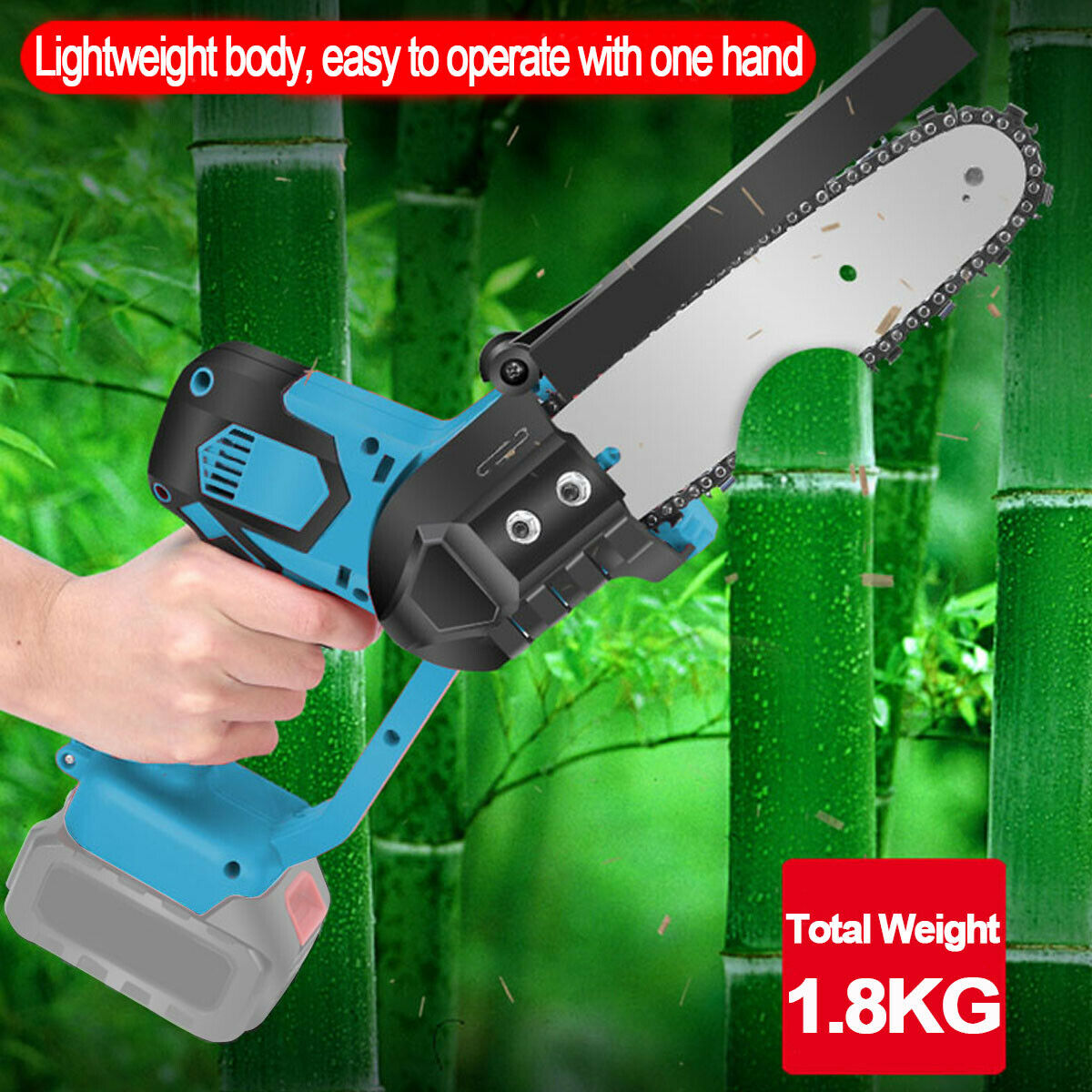 8'' Cordless Electric Wood Cutting Saw Cutter Chainsaw For Makita 18V Battery