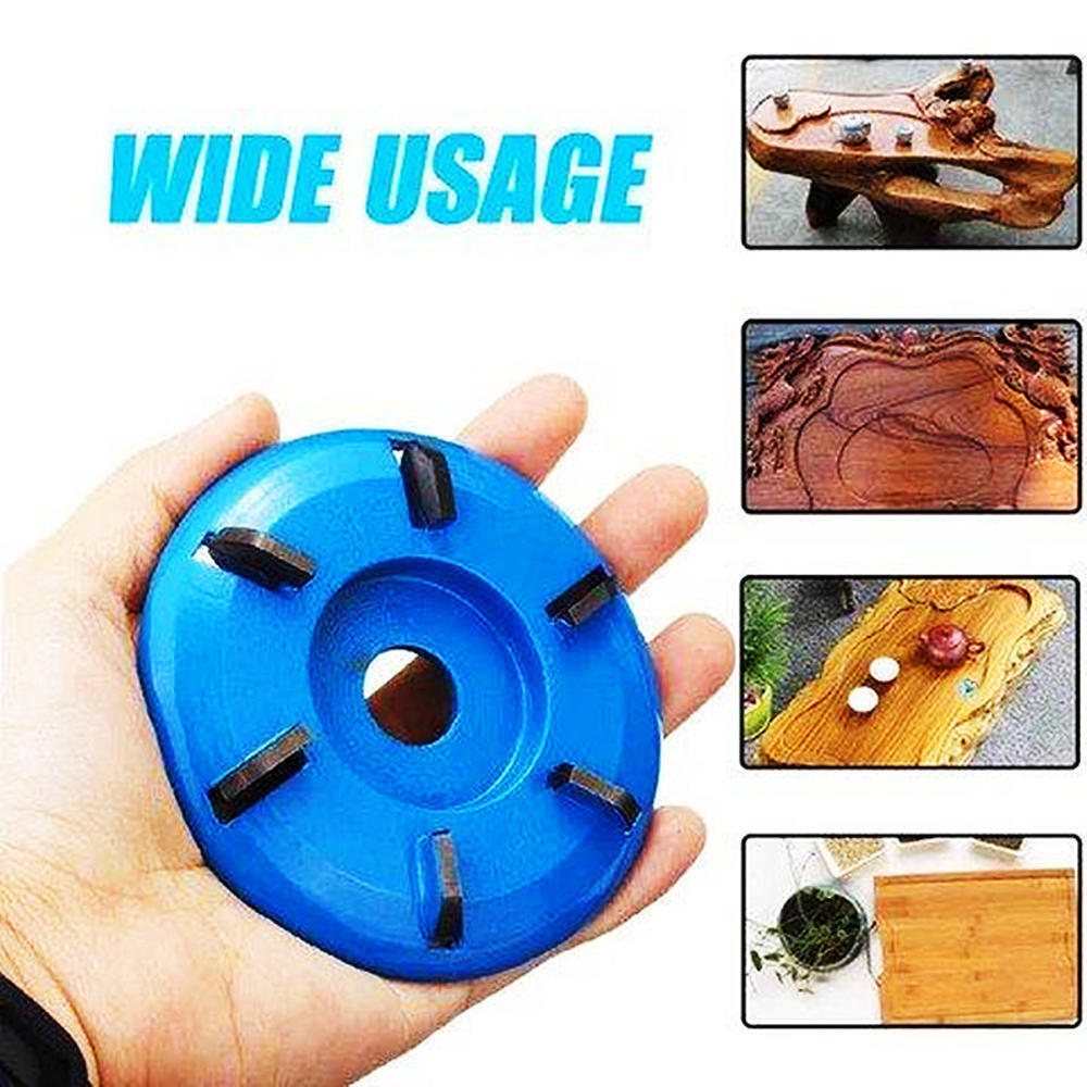 Wood Angle Grinding Wheel Carving Disc 6-Teeth Power Milling Aperture Tools New