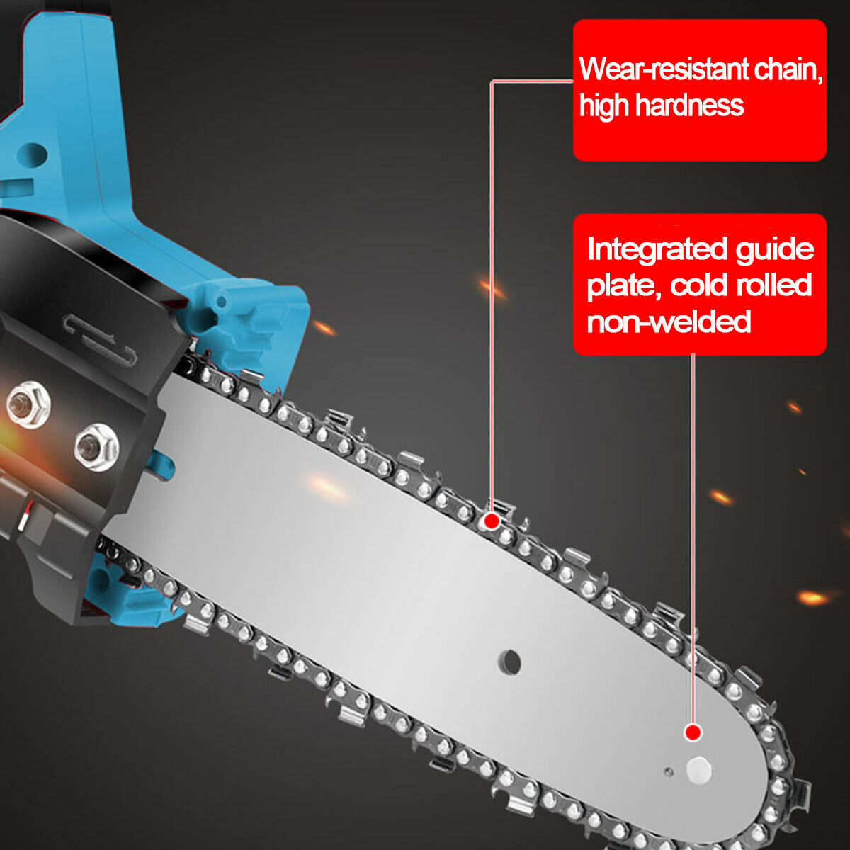 8'' Cordless Electric Wood Cutting Saw Cutter Chainsaw For Makita 18V Battery