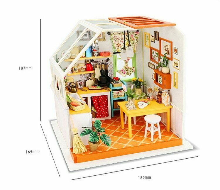 Rolife DIY Miniature House Doll House Kits Dollhouse with Furniture Toys for Kid