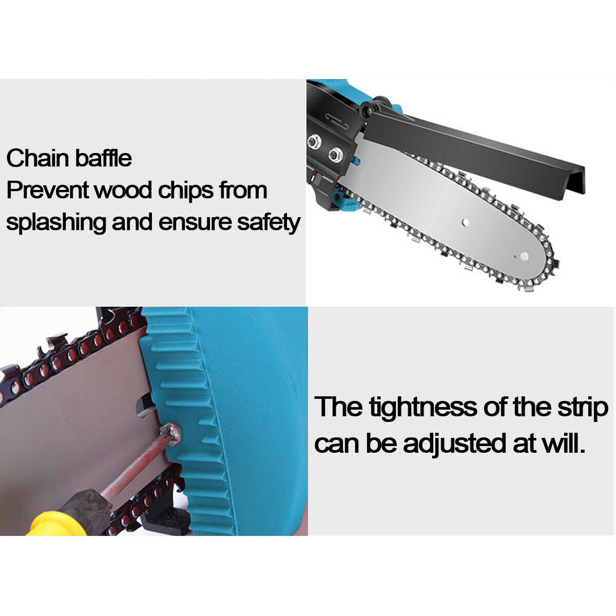 8'' Cordless Electric Wood Cutting Saw Cutter Chainsaw For Makita 18V Battery