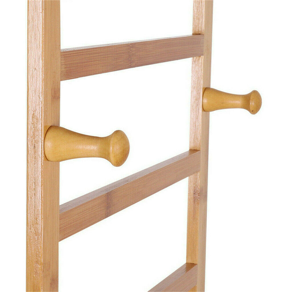 Strong Wooden Clothes Rail Scarf Cart Hanging Garment Coat Rack Rolling Stand