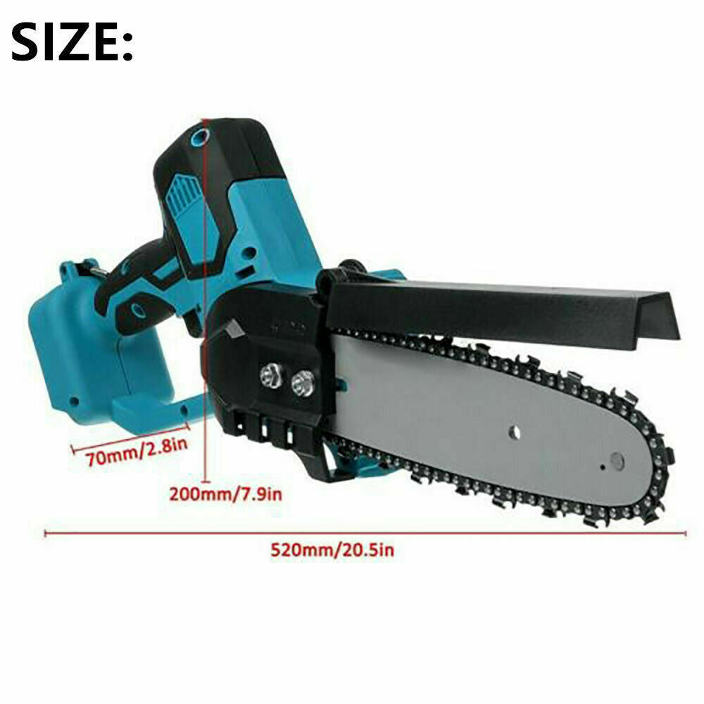 8'' Cordless Electric Wood Cutting Saw Cutter Chainsaw For Makita 18V Battery