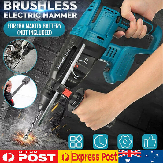 Brushless Cordless Rotary SDS Hammer Impact Drill Body For 18V Makita battery