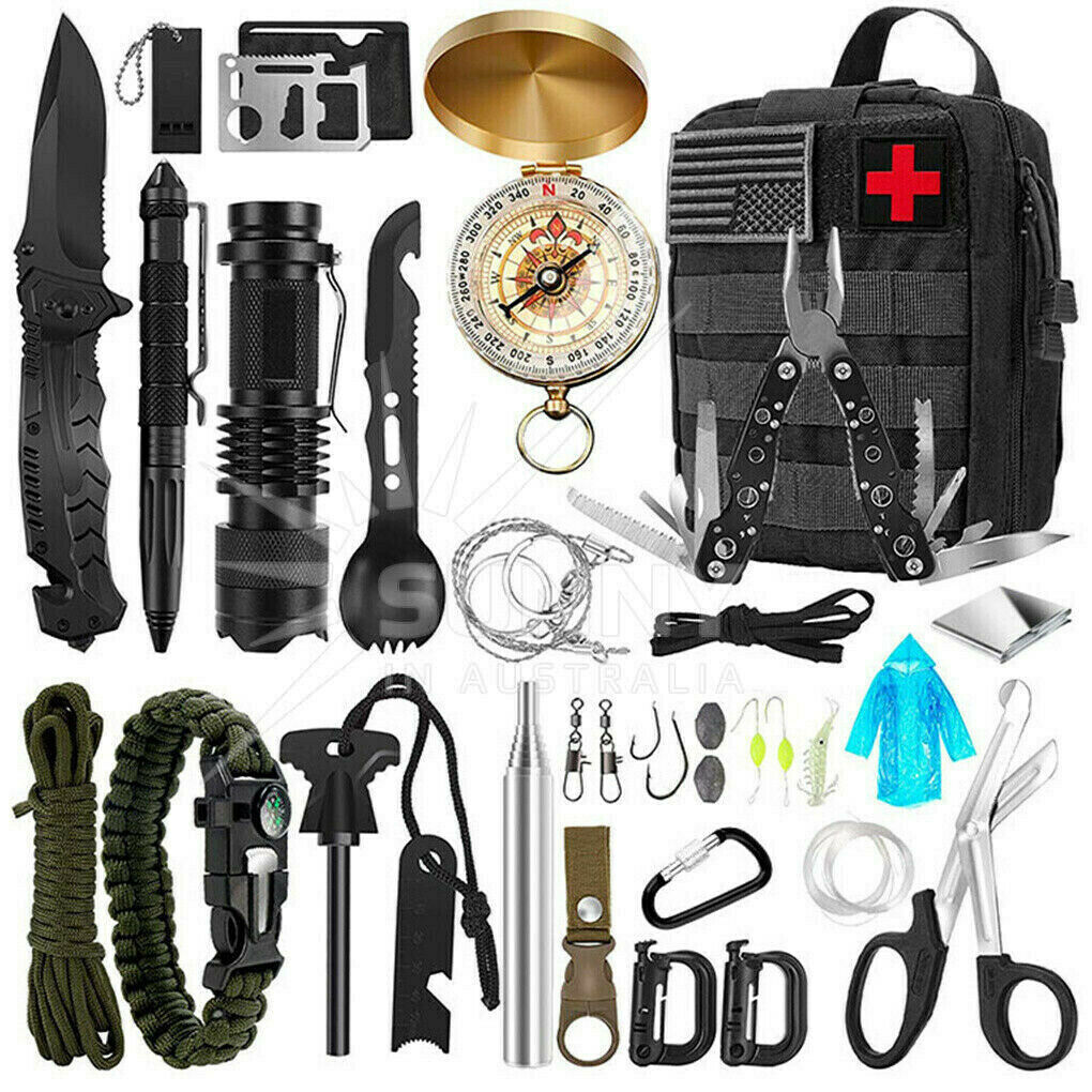 32pcs Emergency Survival Equipment Kit Outdoor Sports Tactical Hiking Camping Tool Set