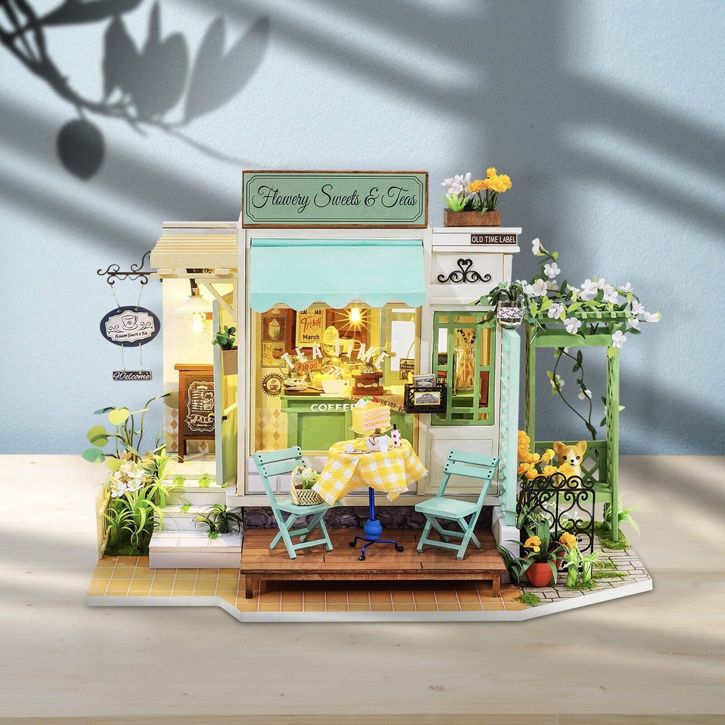 Rolife LED Flowery Sweets & Tea DIY Miniature Doll House Dollhouse Xmas Gift