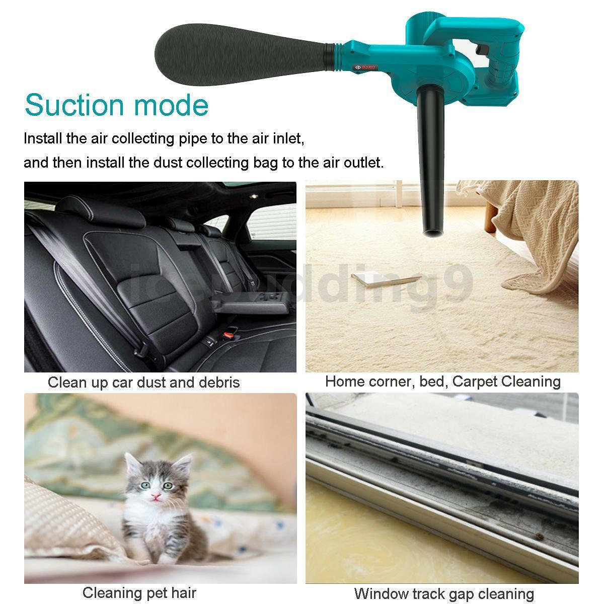 Handheld Cordless Leaf Blower Dust Removal Cleaner Tool For Makita 18V Battery