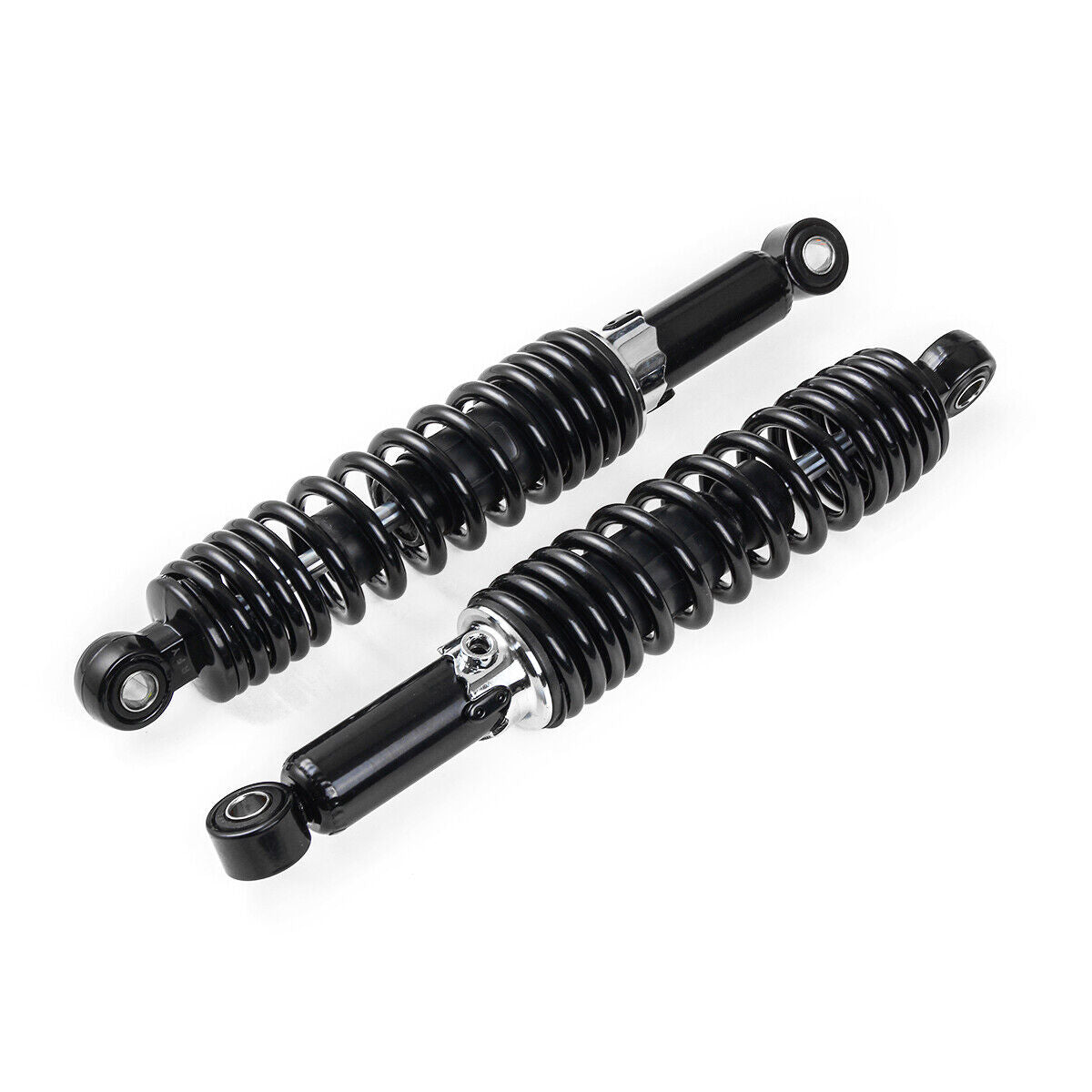 Pair Universal 320MM Motorcycle Rear Shock Absorbers Black For Suzuki Yamaha