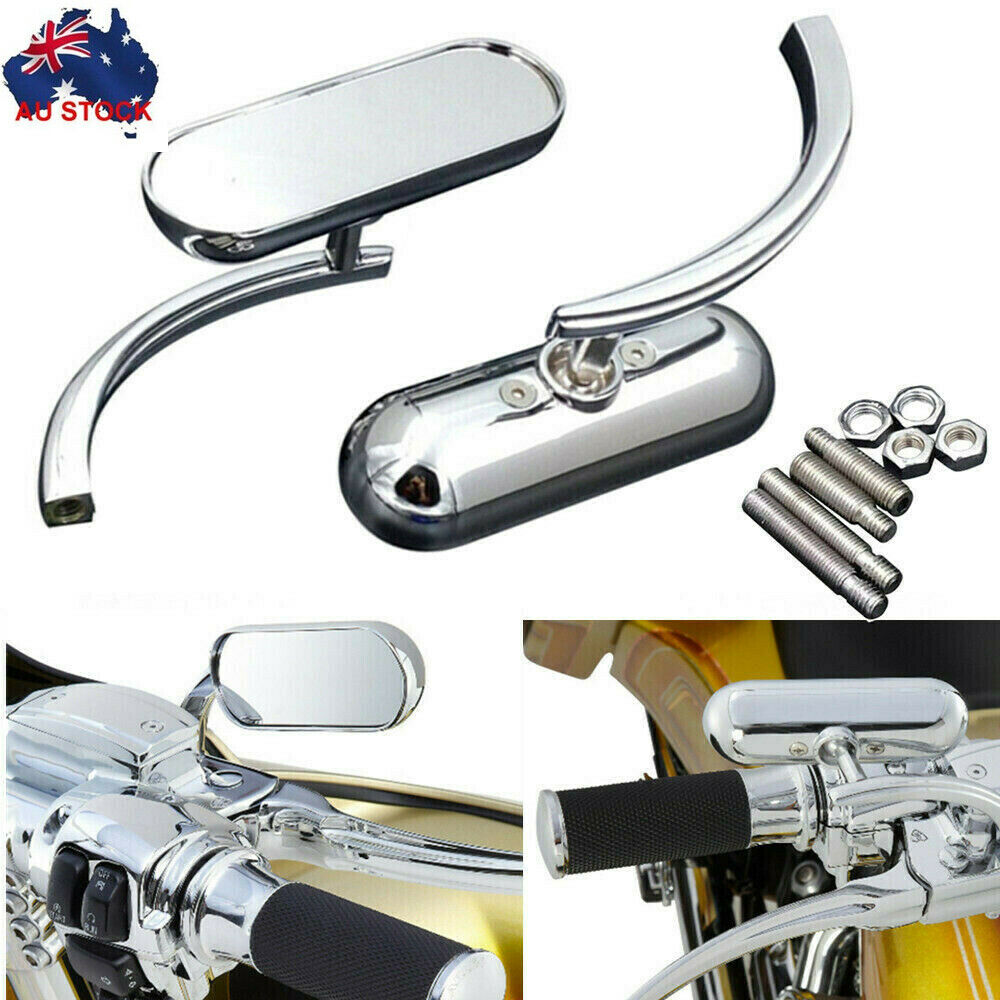 Chrome Mini Oval Motorcycle Mirrors For Harley for Sportster Softail for Yamaha