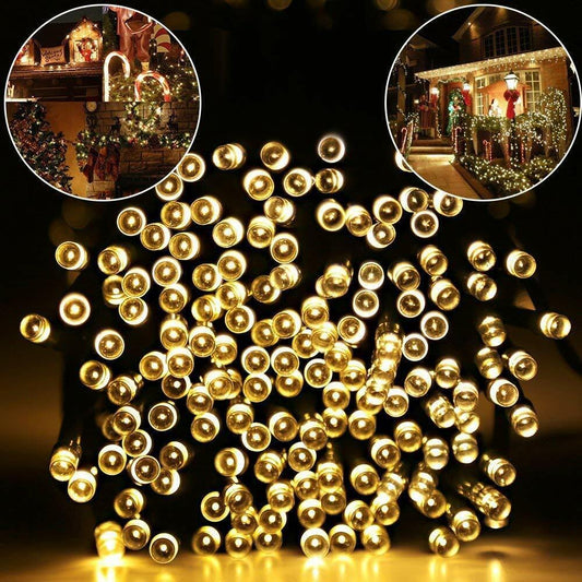 22M LED Solar Powered Fairy String Xmas Tree Party Light Garden Outdoor Decorate