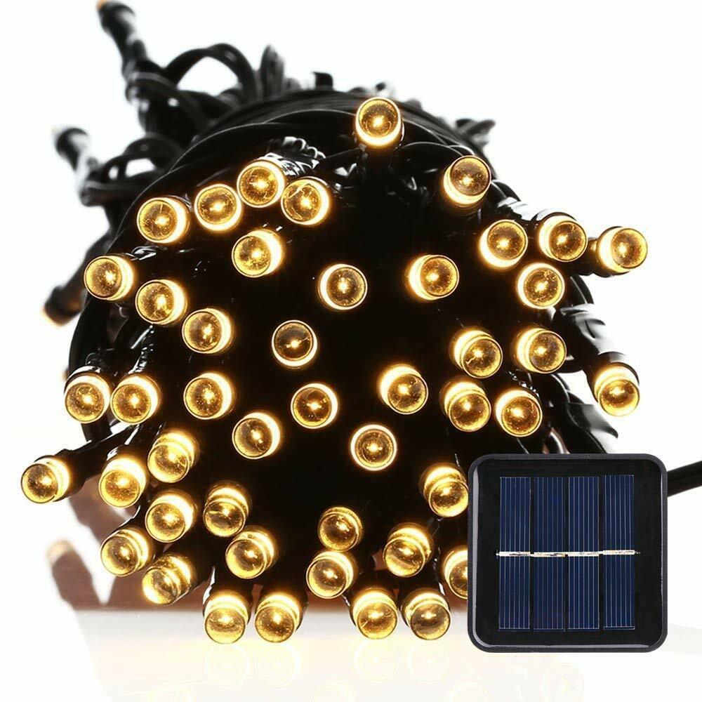 22M LED Solar Powered Fairy String Xmas Tree Party Light Garden Outdoor Decorate