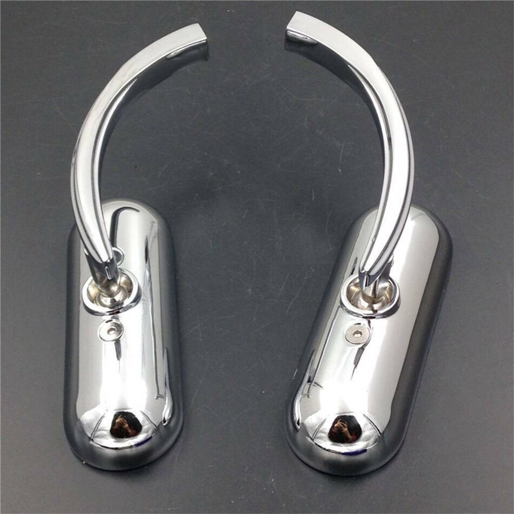 Chrome Mini Oval Motorcycle Mirrors For Harley for Sportster Softail for Yamaha