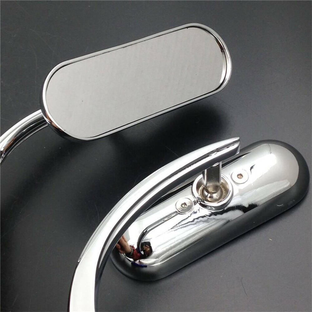 Chrome Mini Oval Motorcycle Mirrors For Harley for Sportster Softail for Yamaha