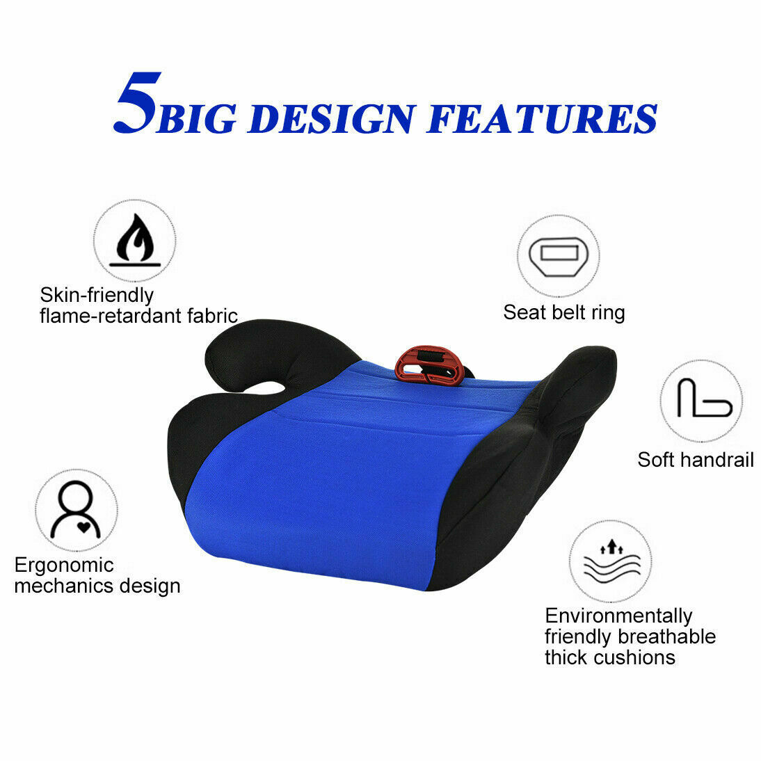 Car Booster Seat Safety Chair Cushion Pad For Toddler Children Child Kids Sturdy