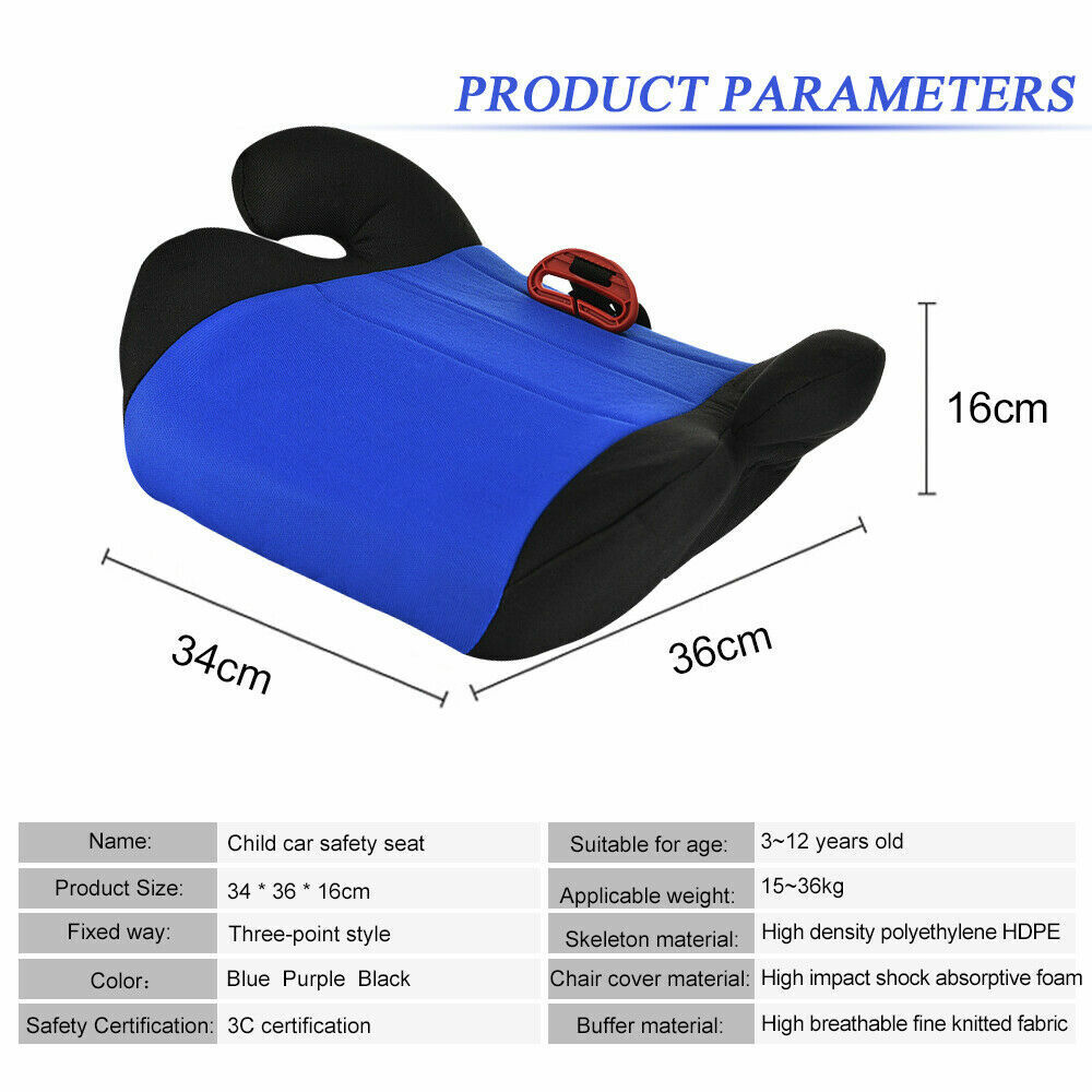 Car Booster Seat Safety Chair Cushion Pad For Toddler Children Child Kids Sturdy