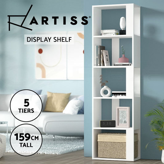 Artiss Display Shelf Shelves 5 Tier Storage Bookshelf Bookcase Ladder Stand Rack