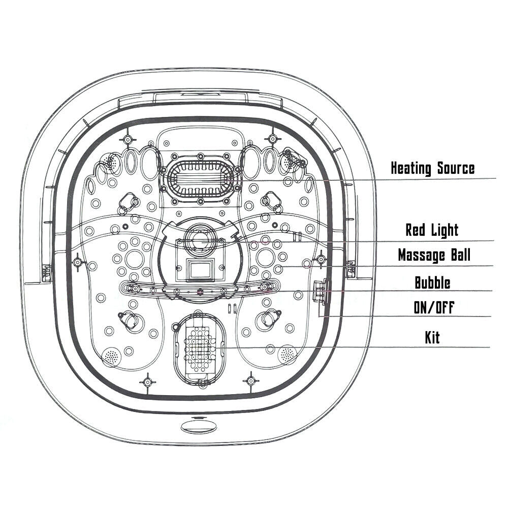 Automatic Heated Foot Tub Electric Sauna Foot Bath Massage Pediluvium Bucket SPA