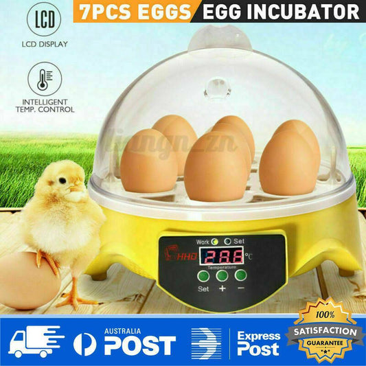 7 Egg Incubator Automatic Digital LED Hatch Turning Chicken Duck Quail Poultry