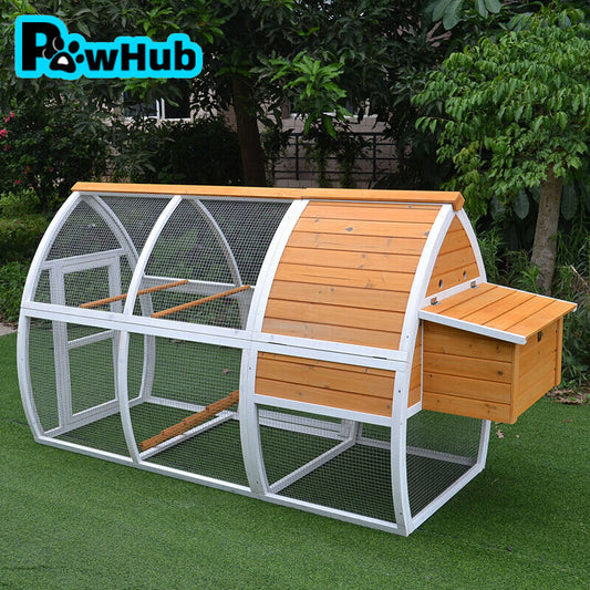 PawHub Xl Large Wooden Rabbit Hutch Chicken Coop Ferret Cage With Run Tray Arc