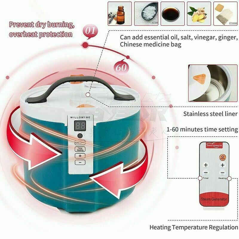 Portable Steam Sauna Tent Loss Weight Slimming Skin Spa Detox Home Salon Steamer