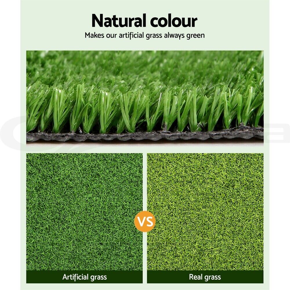 Primeturf Artificial Fake Grass Synthetic Turf Plastic Olive Plant Lawn 10M 17mm