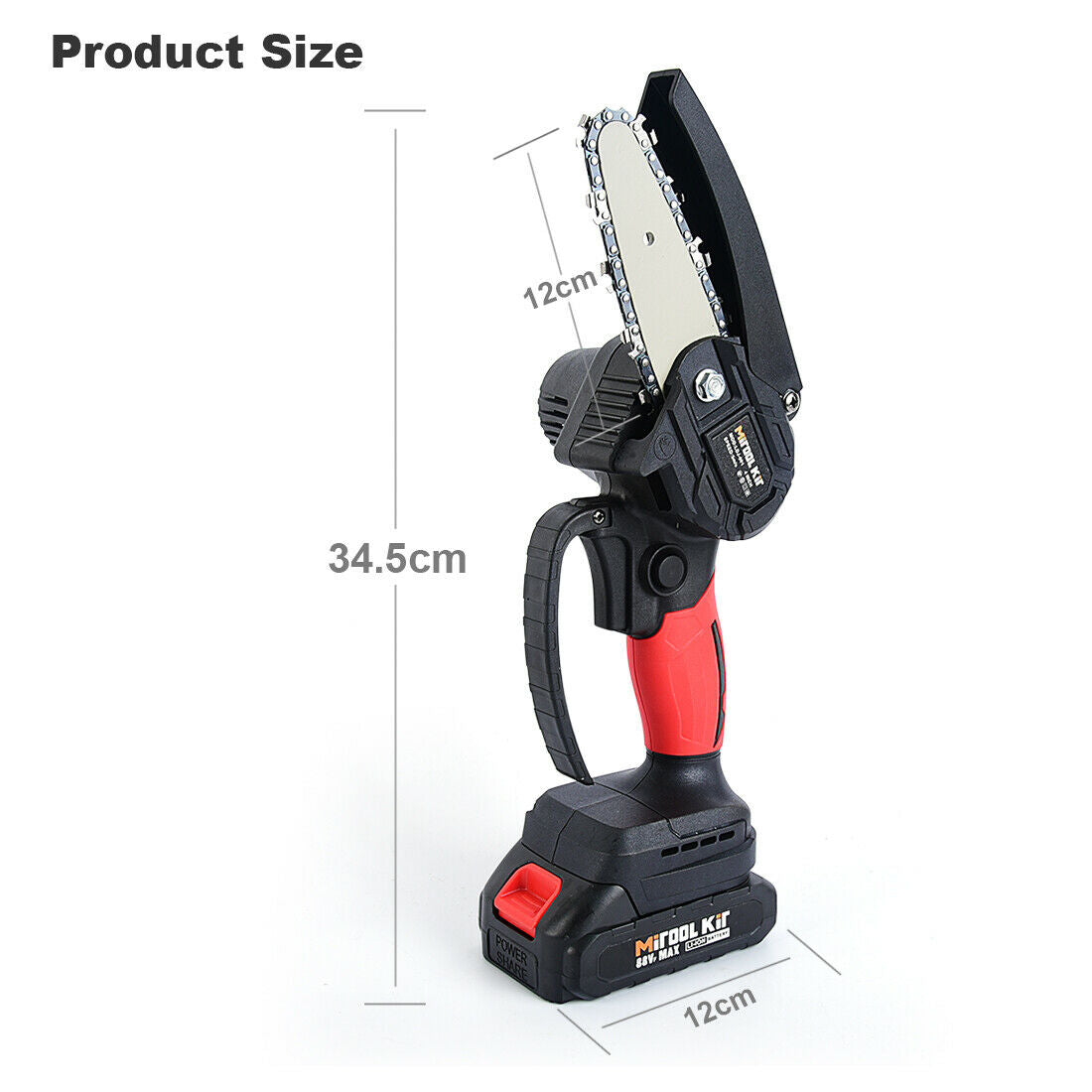 MINI CORDLESS ELECTRIC CHAINSAW BATTERY-POWERED EVER WOOD CUTTER RECHARGEABLE 4"