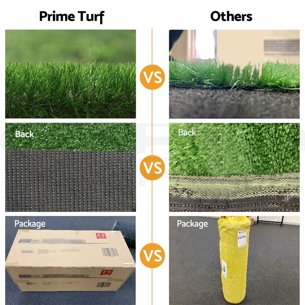 Primeturf Artificial Fake Grass Synthetic Turf Plastic Olive Plant Lawn 10M 17mm