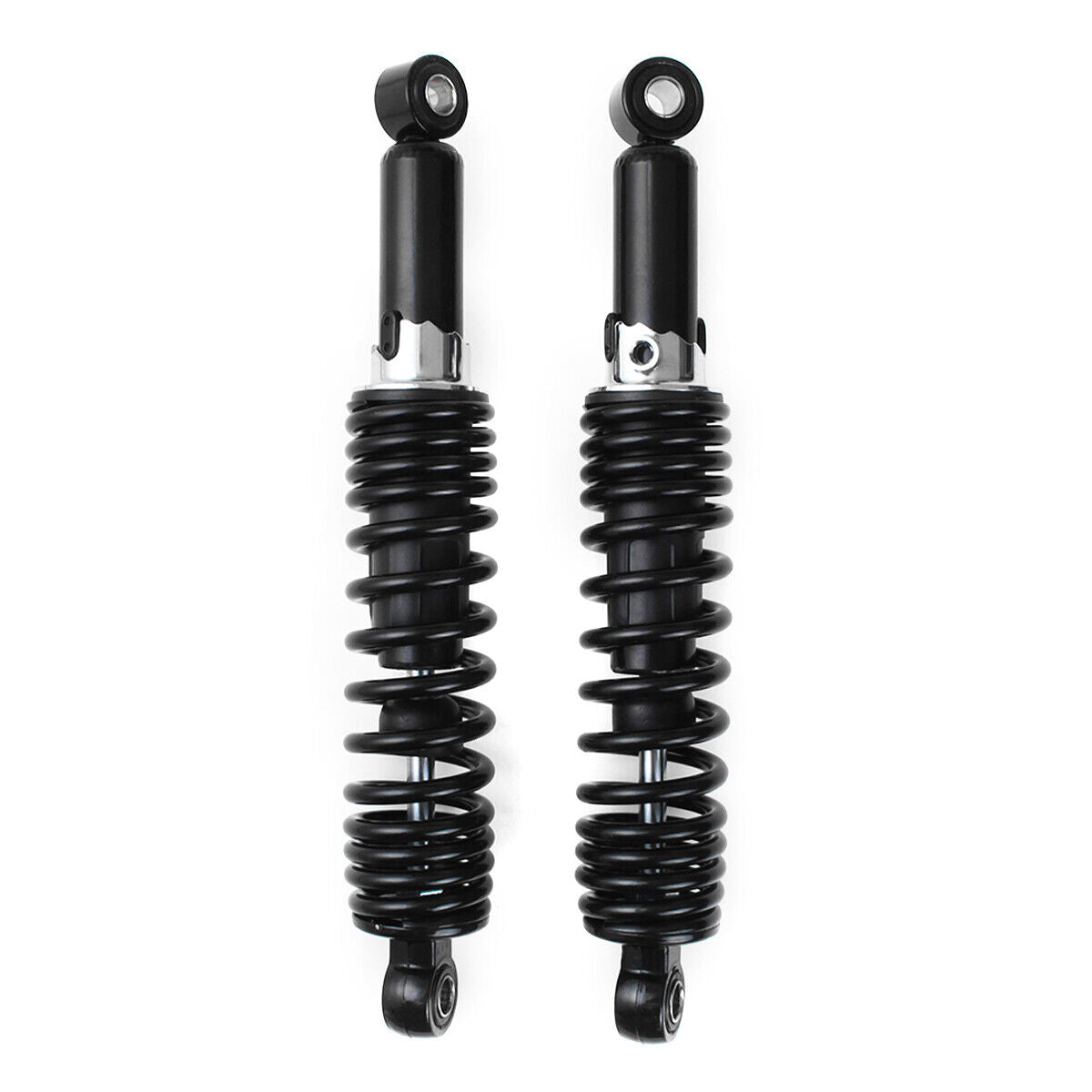 Pair Universal 320MM Motorcycle Rear Shock Absorbers Black For Suzuki Yamaha