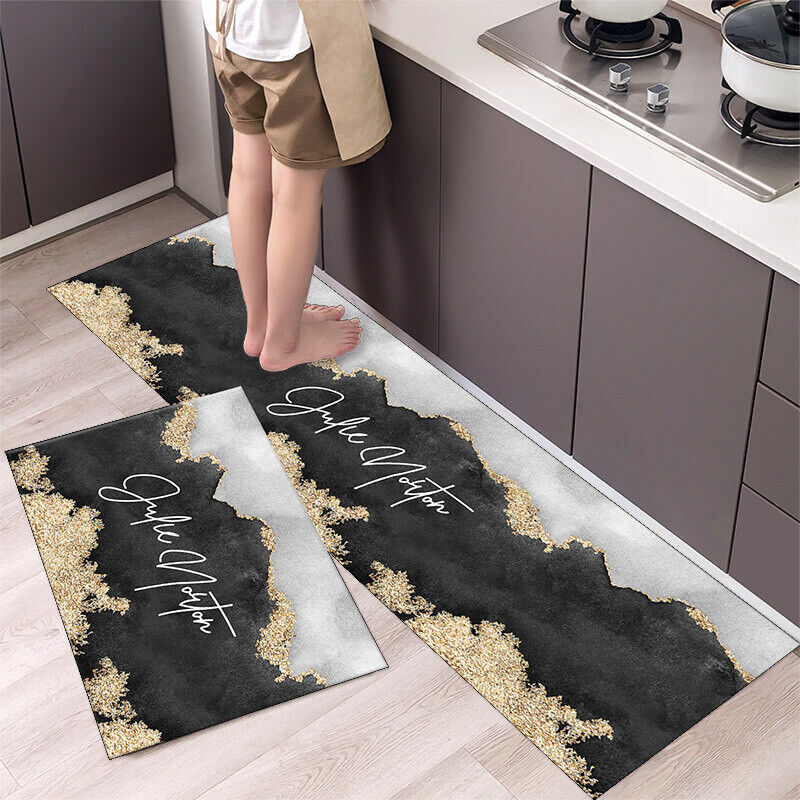 Non-Slip Kitchen Door Carpet Anti-Oil Floor Rug Waterproof Mat Pad Bathroom Home