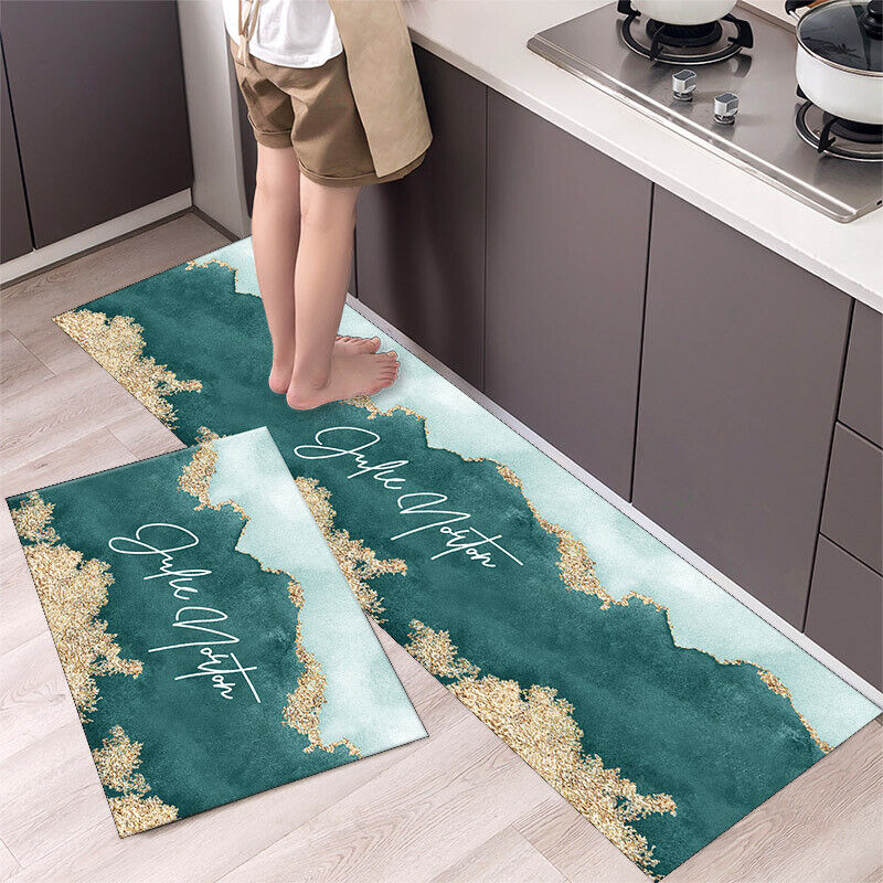 Non-Slip Kitchen Door Carpet Anti-Oil Floor Rug Waterproof Mat Pad Bathroom Home