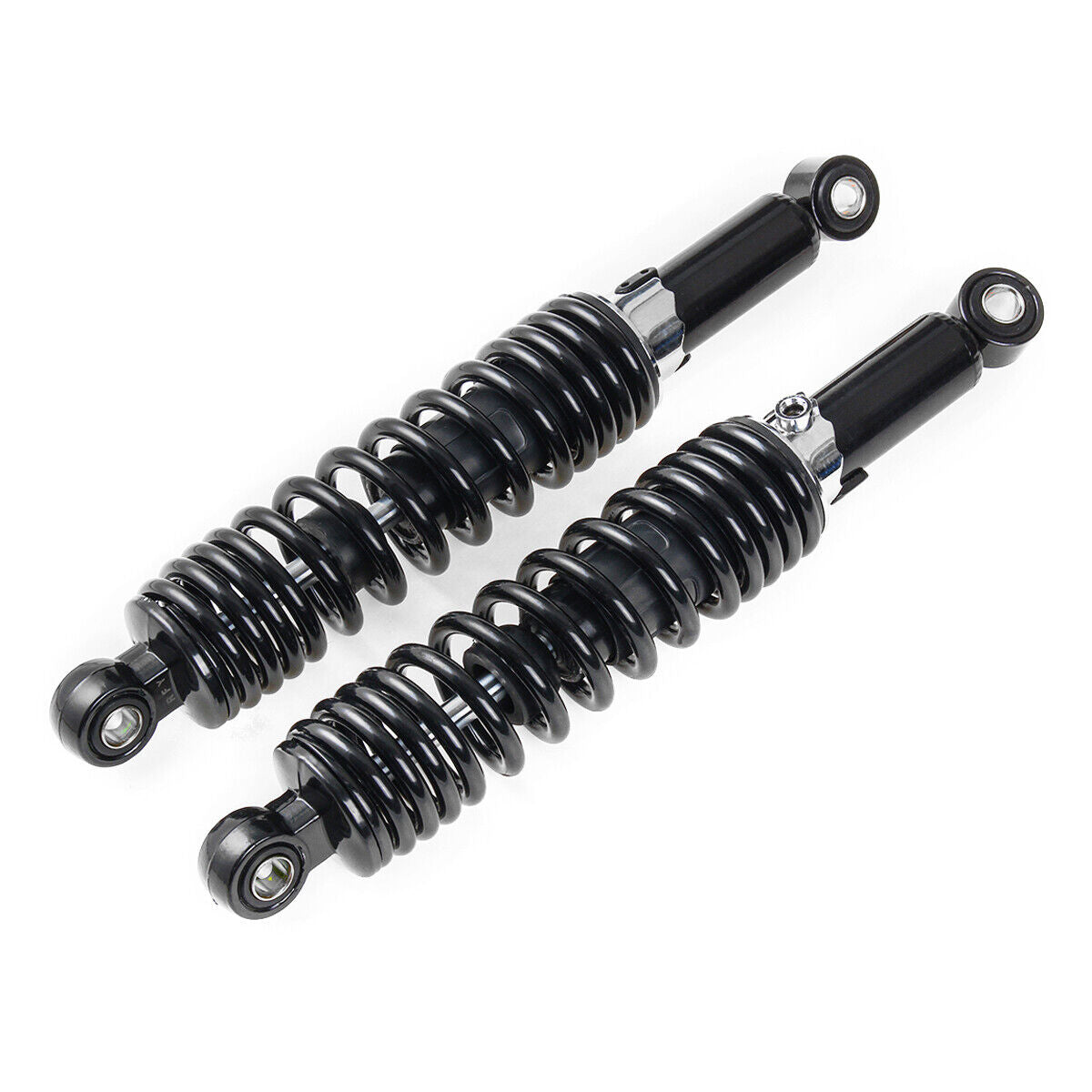 Pair Universal 320MM Motorcycle Rear Shock Absorbers Black For Suzuki Yamaha