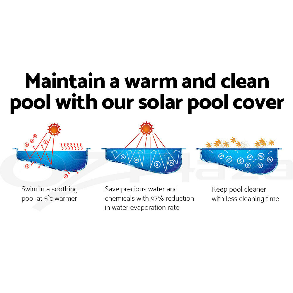 Aquabuddy Solar Swimming Pool Cover 500 Micron Outdoor Bubble Blanket 7m X 4m