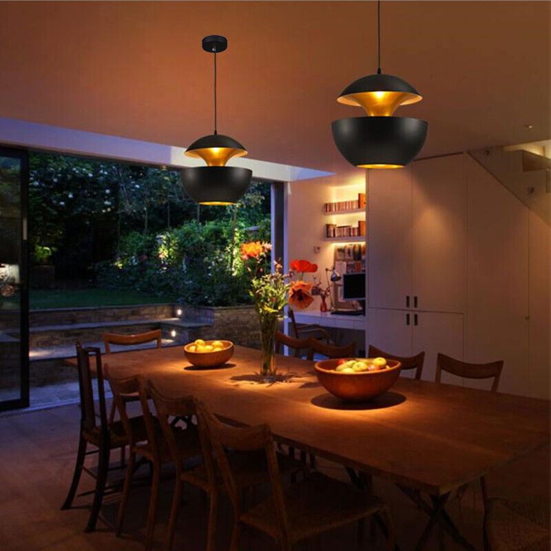 Kitchen Pendant Light Bar Black Lamp LED Chandelier Lighting Home Ceiling Lights