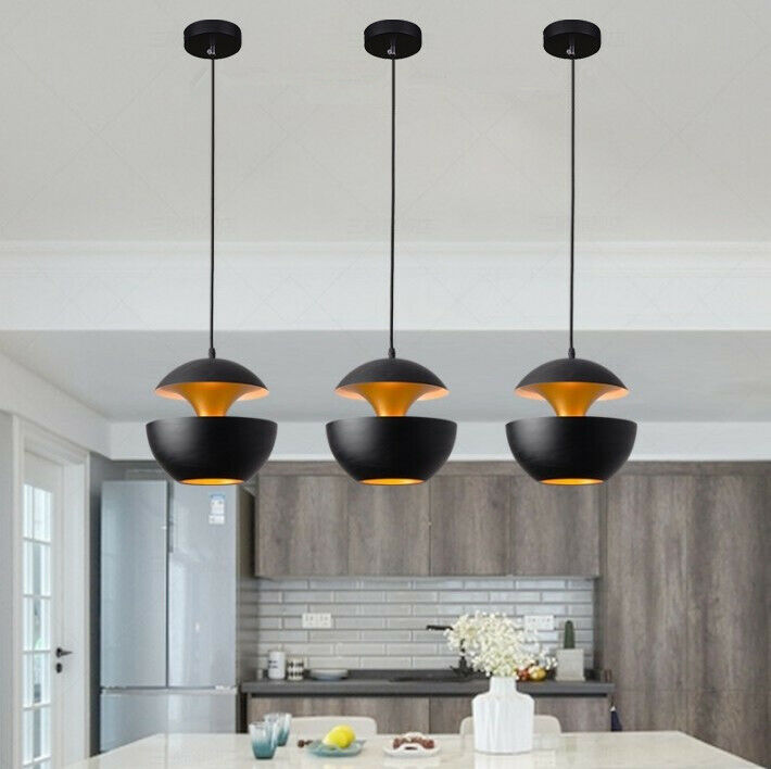 Kitchen Pendant Light Bar Black Lamp LED Chandelier Lighting Home Ceiling Lights