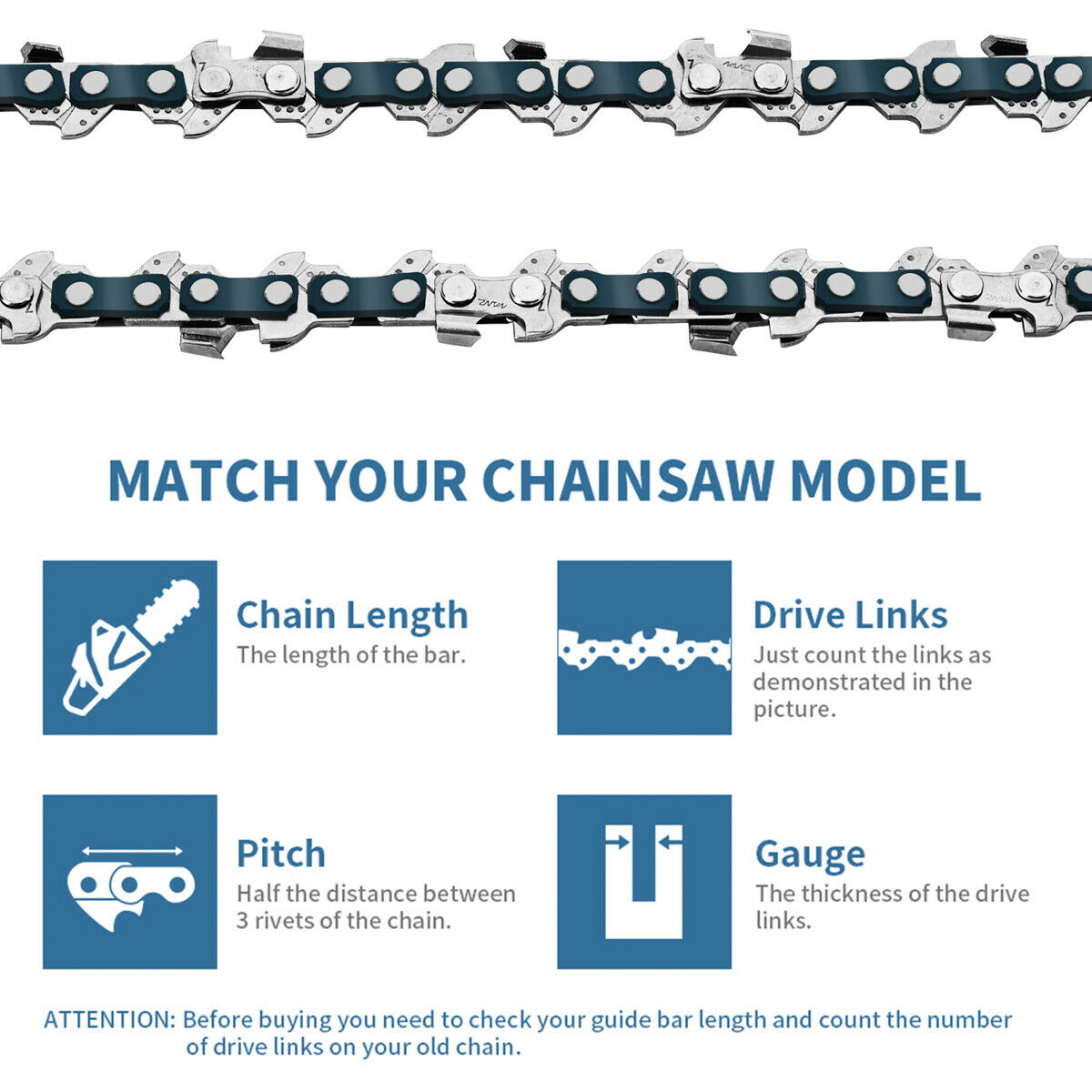 Electric Chainsaw Chain Chains For 6" Mini Cordless Chain Saw Wood Cutter FT