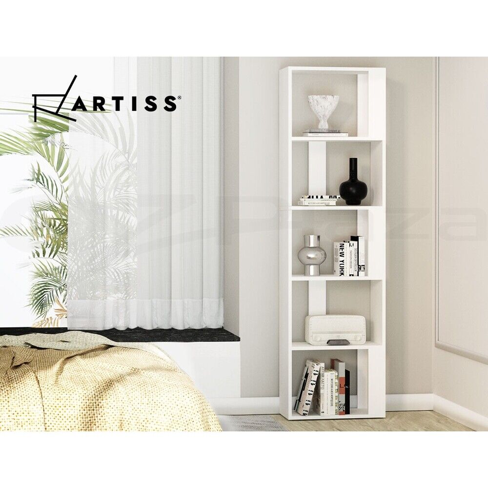 Artiss Display Shelf Shelves 5 Tier Storage Bookshelf Bookcase Ladder Stand Rack