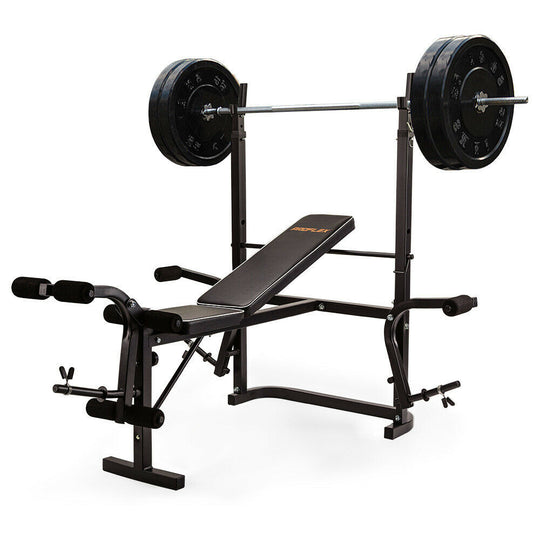 PROFLEX 7IN1 WEIGHT BENCH PRESS MULTI-STATION HOME GYM LEG CURL