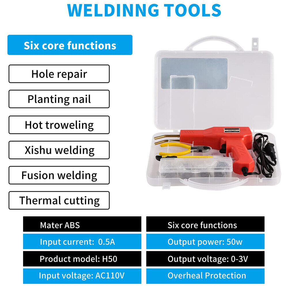 Handy Plastic Welder Garage Repair Welding Kit Auto Bumper Hot Stapler Machine