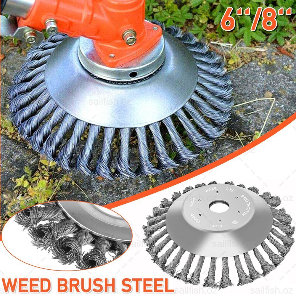 6/8inch Steel Wire Trimmer Head Grass Brush Cutter for Lawnmower Whipper Snipper