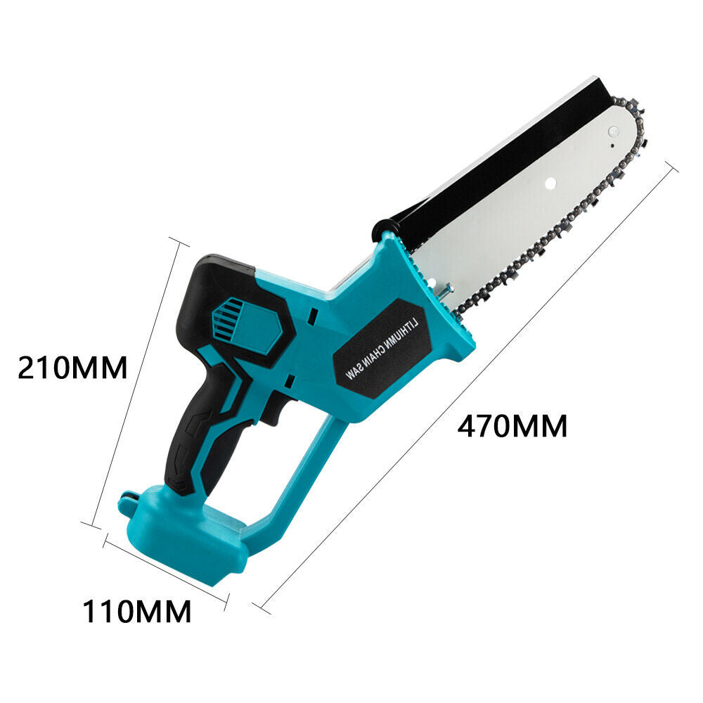 8'' Cordless Electric Chainsaw Wood Cutting Saw Cutter For Makita 18V Battery