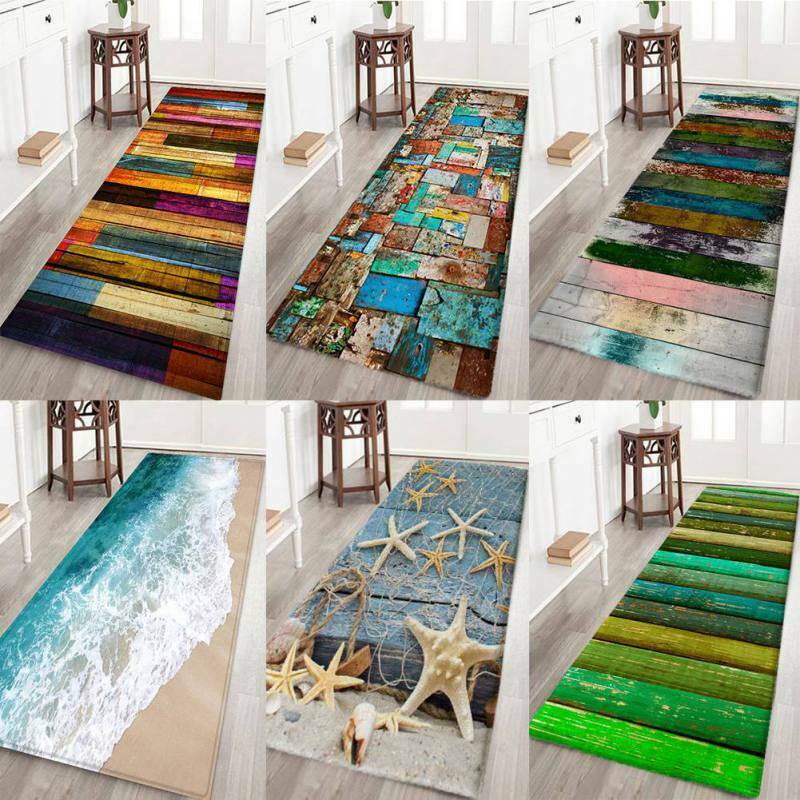 3D Non-slip Flannel Carpet Thick Door Pads Home Kitchen Floor Mats Bath Area Rug