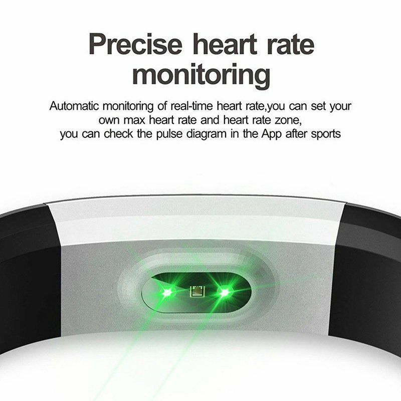 Bluetooth Smart Bracelet Fitbit Style Heart Rate Monitor Watch Pedometer Tracker