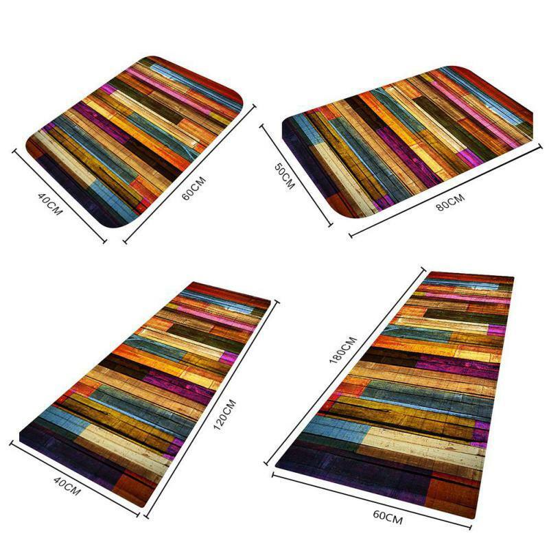 3D Non-slip Flannel Carpet Thick Door Pads Home Kitchen Floor Mats Bath Area Rug