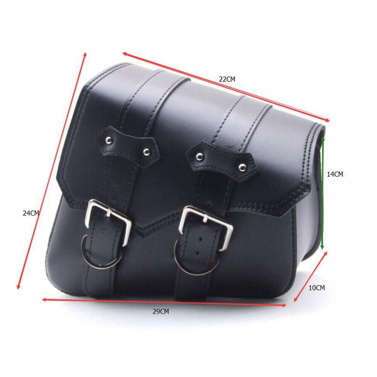 Motorbike Motorcycle Saddle Bag Leather Tool Luggage Bags Side Pannier Saddlebag