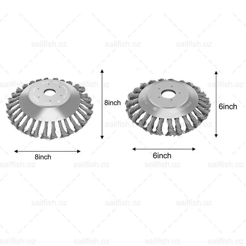 6/8inch Steel Wire Trimmer Head Grass Brush Cutter for Lawnmower Whipper Snipper
