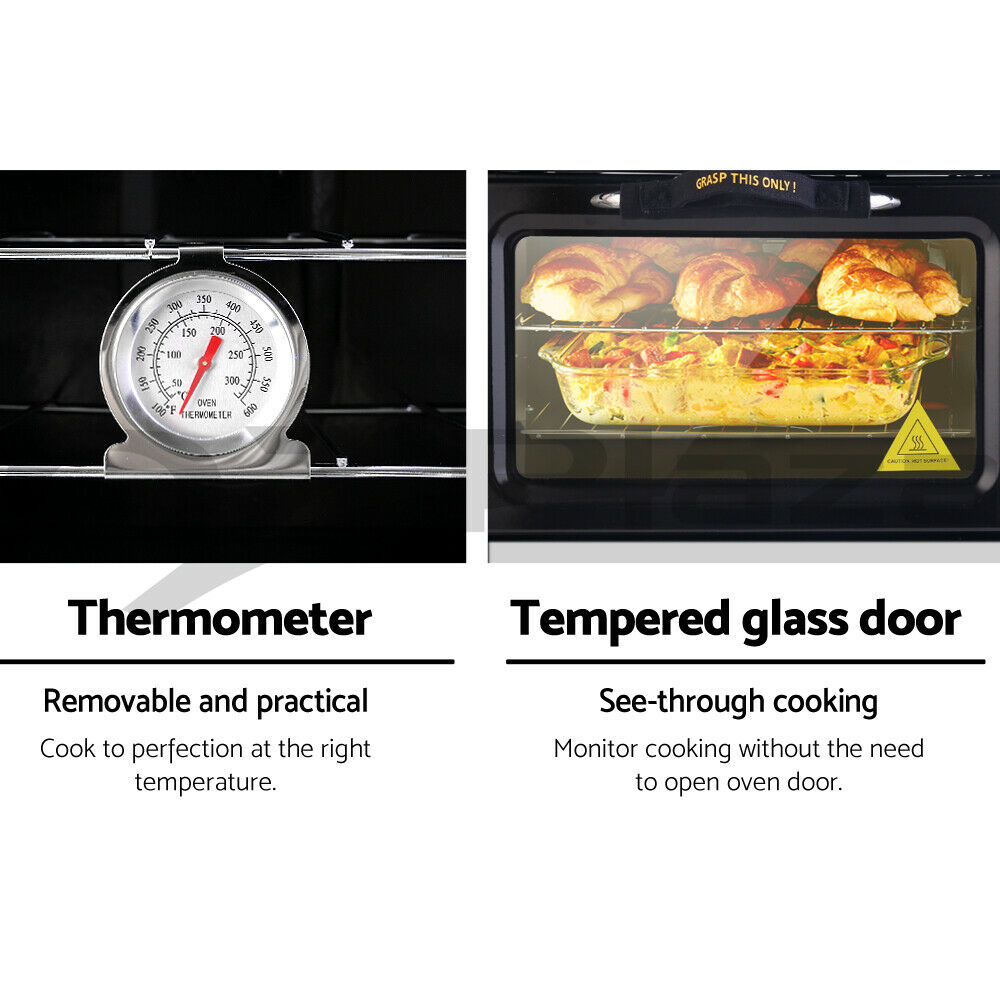 Devanti Portable Gas Camping Oven Outdoor Caravan Stove Cooker Stainless Steel