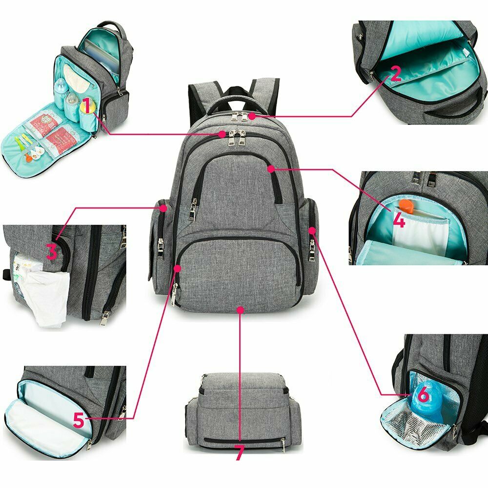 Waterproof Large Baby Diaper Nappy Backpack Maternity Mummy Changing Bag