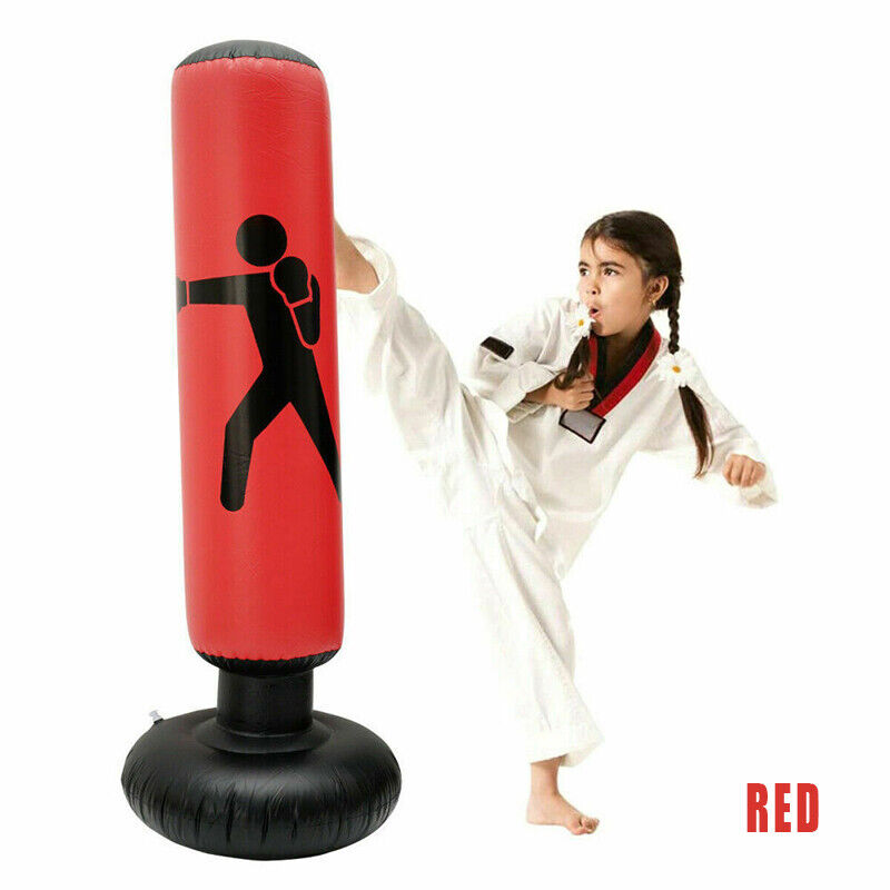 1.6m Kids Adult Inflatable Boxing Punching Bag Kick Training Tumbler Sandbag AU