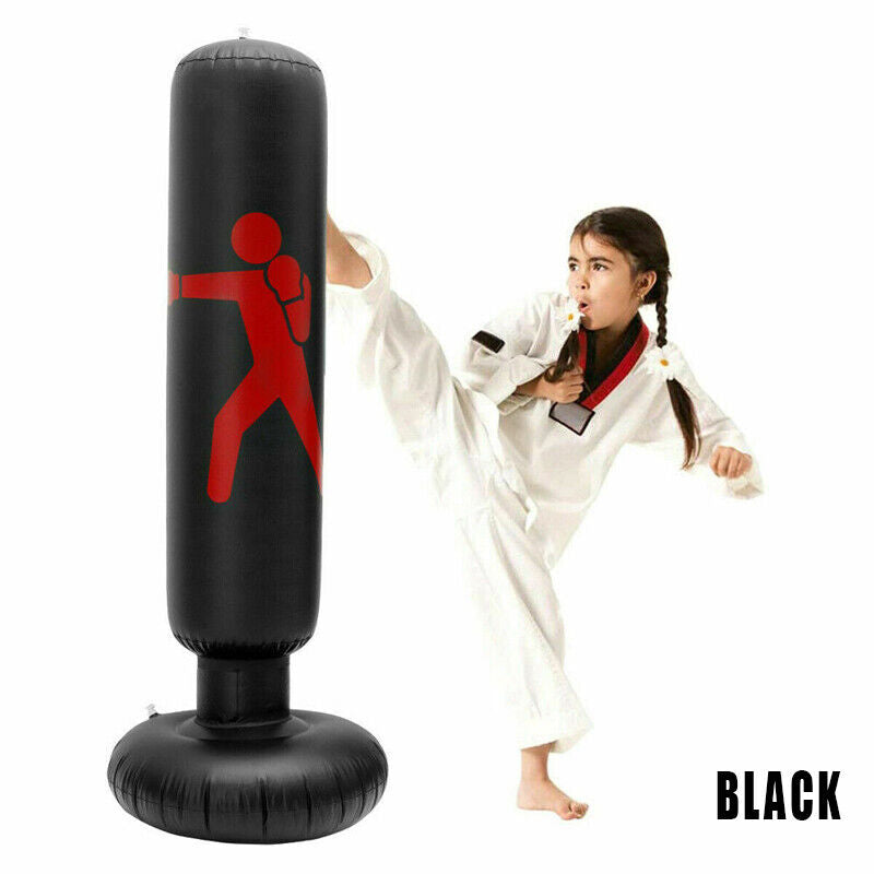 1.6m Kids Adult Inflatable Boxing Punching Bag Kick Training Tumbler Sandbag AU