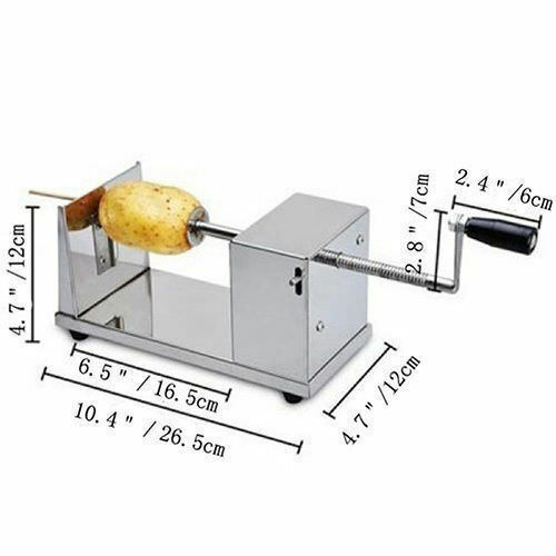 Stainless Steel Potato Twister Tornado Slicer Cutter Vegetable Spiral Machine AU